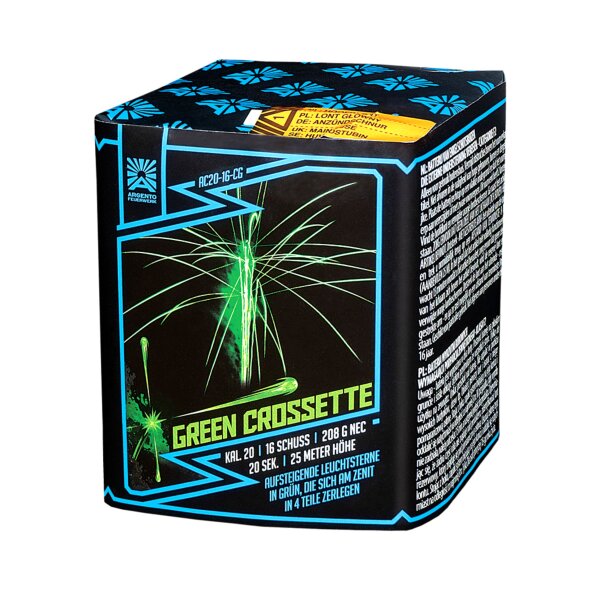 Argento Green Crosette 16-Schuss-Feuerwerk-Batterie