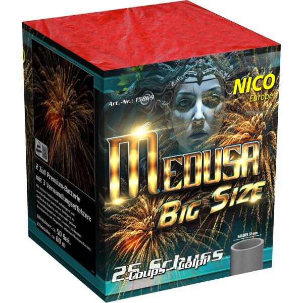 Nico Europe Medusa Big Size 25-Schuss-Feuerwerk-Batterie