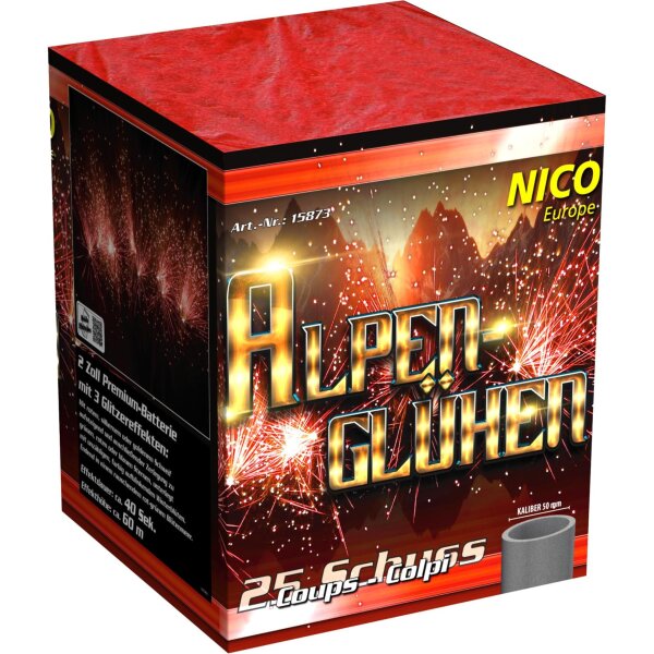 Nico Europe Alpenglühen 25-Schuss-Feuerwerk-Batterie
