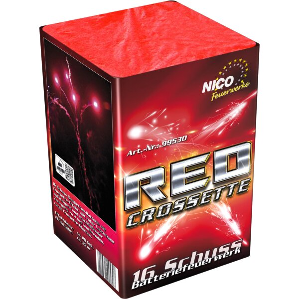 Nico Europe Red Crossette16-Schuss-Feuerwerk-Batterie